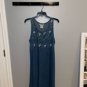 Basic Editions Women's Blue Denim Dress